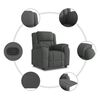 vidaXL Recliner Chair Dark Grey Fabric (100% polyester), metal, plywood