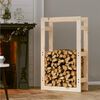  vidaXL Firewood Rack 23.6x9.8x39.4" Solid Wood Pine