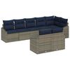 vidaXL Sofa Set with Cushion 8 pcs Grey Poly Rattan