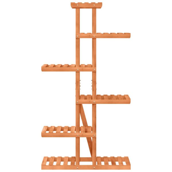 vidaXL Flower Stand Natural Wood Solid Fir Wood Tall Stackable