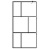 vidaXL Walk-in Shower Wall with Tempered Glass Black 39.4"x76.8"