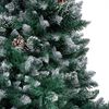 vidaXL Christmas Tree Green and white PVC, steel, plastic 83 in