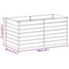vidaXL Garden Raised Bed Silver Galvanized Steel 63 x 31.5 x 30.3 in