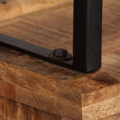 vidaXL Sideboard with Shelves Solid Mango Wood 25.6"x11.8"x70.9"