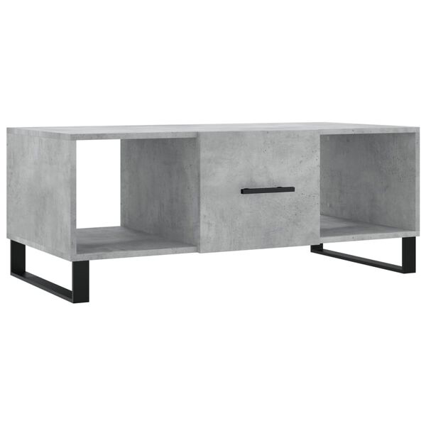 vidaXL Coffee Table Concrete Grey Engineered Wood, Iron Medium