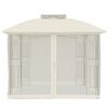 vidaXL Gazebo with Double Roof&Mesh Walls Cream 9.6'x9.6' Steel
