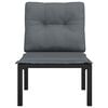 vidaXL Garden Chair Black and Dark Grey