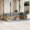 vidaXL Garden Sofa Set Beige, Light Grey