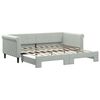 vidaXL Daybed With Trundle Light grey