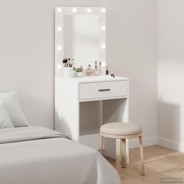 vidaXL Dressing Table White 50 x 41 x 135 cm Engineered wood
