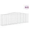 vidaXL Gabion Basket Set of 25 Silver Galvanized Iron Large Durable