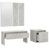 vidaXL Hallway Furniture Set Concrete grey Engineered wood Medium
