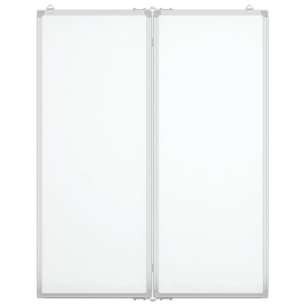 vidaXL Magnetic Whiteboard Foldable 31.5x39.4x0.7" Aluminium