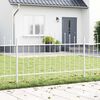 vidaXL Garden Fence 4 pcs White 170 x 140 cm Powder-Coated Steel