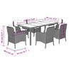 vidaXL Garden Dining Set Black and Cream