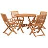 vidaXL Garden Dining Set Brown Solid Acacia wood Medium Foldable