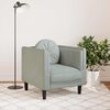 vidaXL Sofa Chair Light Grey Velvet (100% polyester), plywood, solid wood