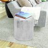 vidaXL Side Table Silver Aluminum Medium Durable