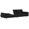 vidaXL Sofa Bed Black 100% polyester, wood, plastic, foam Large