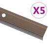 vidaXL Stair Nosings in L-shape 5 pcs Aluminium 35.4 " Brown