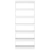 vidaXL Book Cabinet High gloss white Engineered wood Tall Book Cabinet