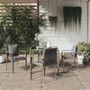 vidaXL Garden Dining Set Grey PE rattan Compact Modular