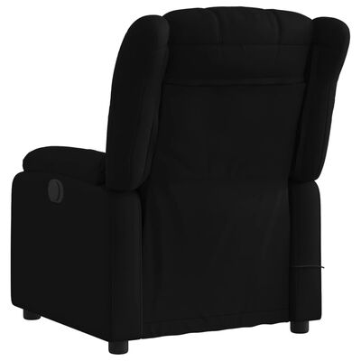 Back view of black recliner chair.
