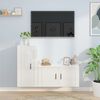 vidaXL TV Cabinet Set Set of 2 High gloss white Engineered wood Standard