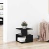 vidaXL Side Table with Shelf Black Oak 30 x 30 x 55 cm Engineered Wood