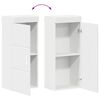 vidaXL Bathroom Wall Cabinet TULUM White 14.57 x 9.65 x 33.86 in