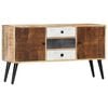 vidaXL Sideboard Natural wood with brown and black tones Solid Mango Wood
