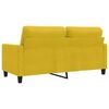 vidaXL 2-seater Sofa Yellow Velvet (100% polyester), metal, foam