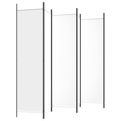 vidaXL 6-Panel Room Divider White 118.1"x78.7" Fabric