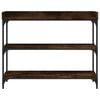 vidaXL Console Table Smoked Oak Engineered wood, Metal