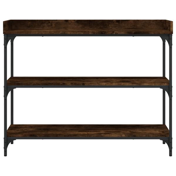 vidaXL Console Table Smoked Oak Engineered wood, Metal
