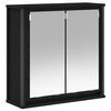 vidaXL Bathroom Wall Cabinet Black wood Engineered wood Medium