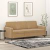 vidaXL 3-seater Sofa Brown Velvet (100% polyester), metal, textilene