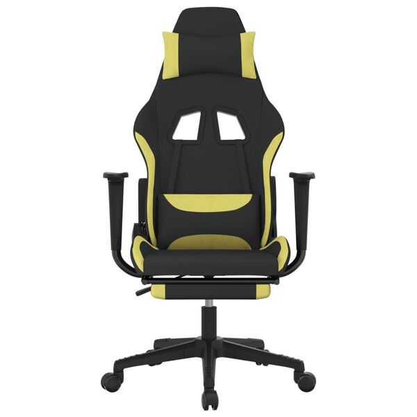 vidaXL Gaming Chair Black and light green