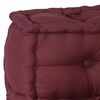 vidaXL Pouffe Maroon Cotton 27.6 in x 27.6 in x 21.3 in