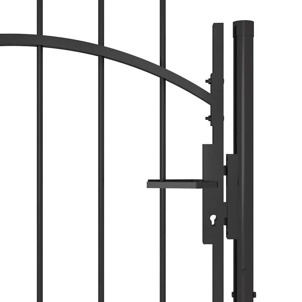 vidaXL Garden Gate Steel 39.4"x86.6" Black