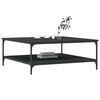 vidaXL Coffee Table Black Engineered wood, Iron Large Coffee Table