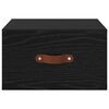 vidaXL Wall-mounted Bedside Cabinet Black Oak 13.78 x 13.78 x 7.87 in