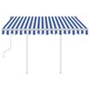 vidaXL Retractable Awning Blue and White