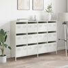vidaXL Sideboard White Cold-rolled Steel Medium Sideboard Rectangular