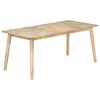 vidaXL Dining Room Natural Solid mango wood 70.9x35.4 in