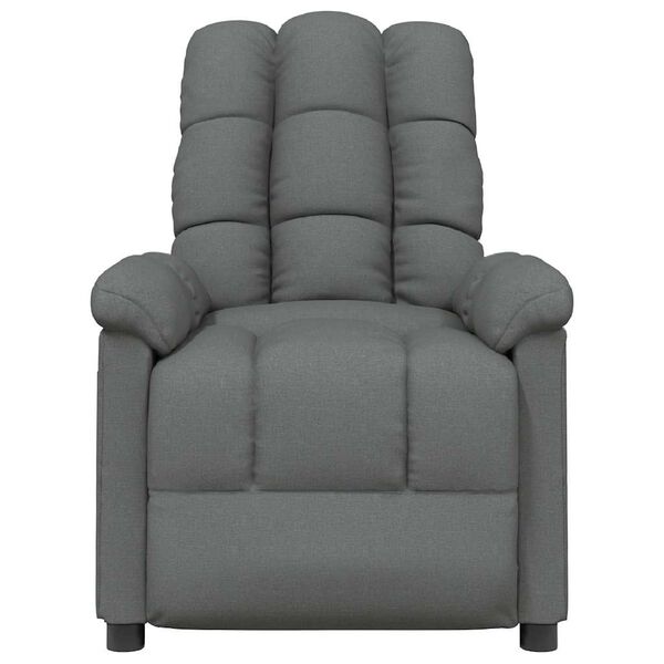 vidaXL Massage Chair Dark Grey 100% polyester, plywood, iron Standard