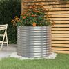vidaXL Garden Planter Silver Powder-coated steel 31.5 x 26.8 in Durable
