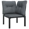 vidaXL Garden Lounge Set Black, Grey