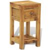 vidaXL Side Table Natural Wood Solid Mango Wood Compact Square