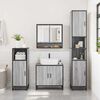 vidaXL Bathroom Furniture Set Grey Sonoma Engineered wood, metal, glass